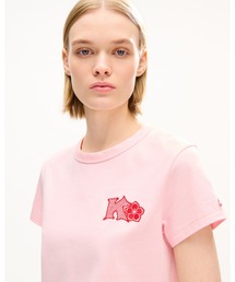'KENZO Paris Emblem' エンブロイダリー スモール フィット Tシャツ イン コットン