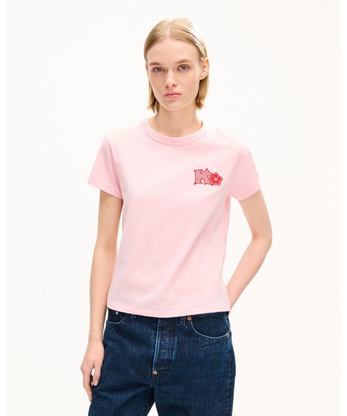 KENZO（ケンゾー）の「'KENZO Paris Emblem' エンブロイダリー スモール フィット Tシャツ イン コットン（Tシャツ/カットソー・レディース・ピンク系その他2・MEDIUM/SMALL/X-SMALL）」の4枚目の写真