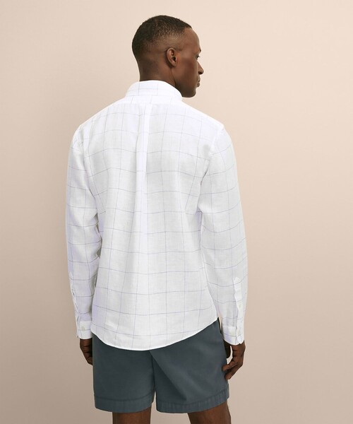 BROOKS BROTHERS（ブルックスブラザーズ）の「アイリッシュリネン　シーズナルパターン　カジュアルシャツ　Regular Fit（シャツ/ブラウス・メンズ・パープル/ライトブルー/ネイビー/ホワイト・MEDIUM/SMALL/LARGE/X-LARGE）」の6枚目の写真