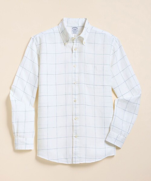 BROOKS BROTHERS（ブルックスブラザーズ）の「アイリッシュリネン　シーズナルパターン　カジュアルシャツ　Regular Fit（シャツ/ブラウス・メンズ・パープル/ライトブルー/ネイビー/ホワイト・MEDIUM/SMALL/LARGE/X-LARGE）」の7枚目の写真