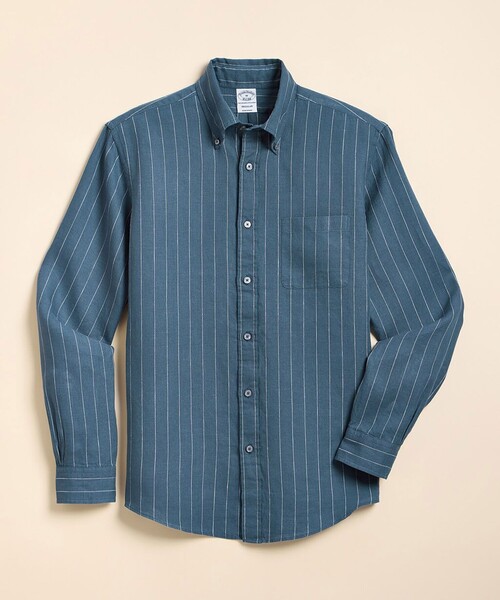 BROOKS BROTHERS（ブルックスブラザーズ）の「アイリッシュリネン　シーズナルパターン　カジュアルシャツ　Regular Fit（シャツ/ブラウス・メンズ・パープル/ライトブルー/ネイビー/ホワイト・MEDIUM/SMALL/LARGE/X-LARGE）」の12枚目の写真