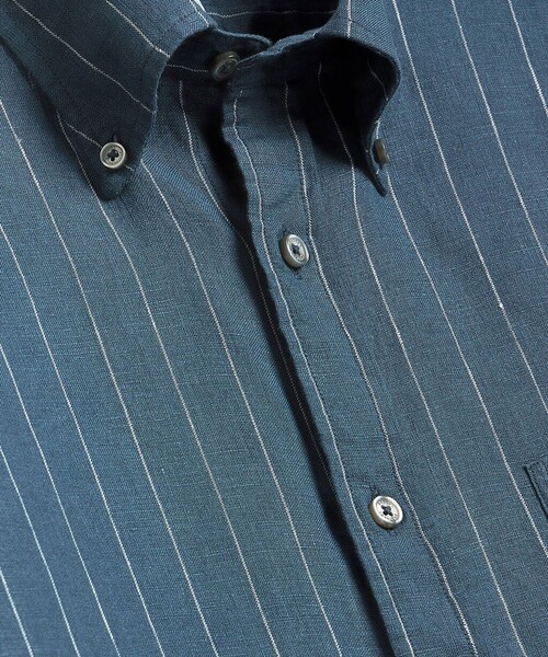 BROOKS BROTHERS（ブルックスブラザーズ）の「アイリッシュリネン　シーズナルパターン　カジュアルシャツ　Regular Fit（シャツ/ブラウス・メンズ・パープル/ライトブルー/ネイビー/ホワイト・MEDIUM/SMALL/LARGE/X-LARGE）」の13枚目の写真