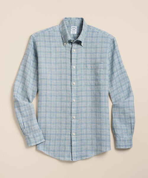 BROOKS BROTHERS（ブルックスブラザーズ）の「アイリッシュリネン　シーズナルパターン　カジュアルシャツ　Regular Fit（シャツ/ブラウス・メンズ・パープル/ライトブルー/ネイビー/ホワイト・MEDIUM/SMALL/LARGE/X-LARGE）」の17枚目の写真