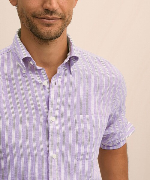 BROOKS BROTHERS（ブルックスブラザーズ）の「アイリッシュリネン　シーズナルパターン　カジュアルシャツ　Regular Fit（シャツ/ブラウス・メンズ・パープル/ライトブルー/ネイビー/ホワイト・MEDIUM/SMALL/LARGE/X-LARGE）」の21枚目の写真
