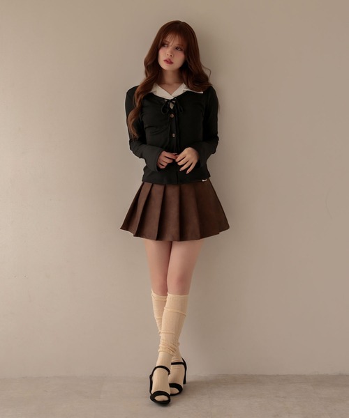 M DOLLY(エムドリー)の「Shirt layered clara tops/シャツレイヤードクララ トップス(シャツ/ブラウス・レディース・グレー・FREE)」の10枚目の写真