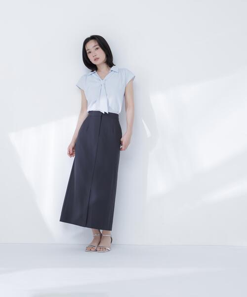 NATURAL BEAUTY BASIC（ナチュラルビューティーベーシック）の「スキッパータイブラウス（シャツ/ブラウス・レディース・オフホワイト/ブルー/イエロー/ネイビー・SMALL/MEDIUM）」の19枚目の写真