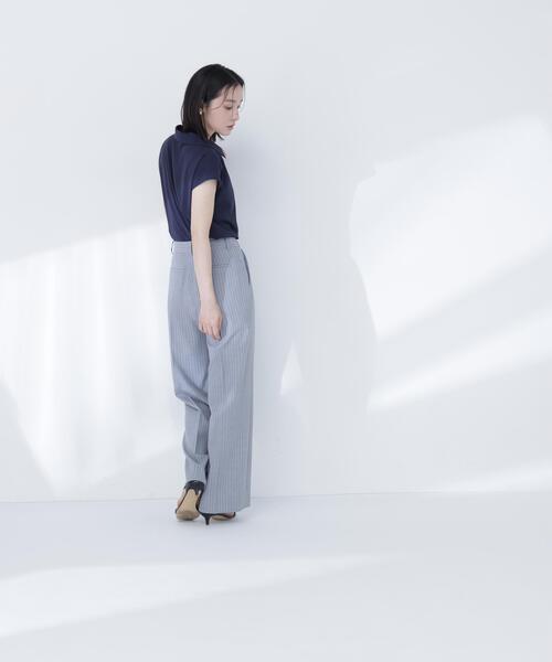 NATURAL BEAUTY BASIC（ナチュラルビューティーベーシック）の「スキッパータイブラウス（シャツ/ブラウス・レディース・オフホワイト/ブルー/イエロー/ネイビー・SMALL/MEDIUM）」の12枚目の写真