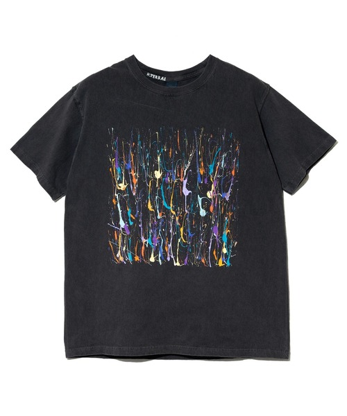 Good On(グッドオン)の「Good On/グッドオン KOUHEI TERRAI HAND PAINT RECORD SS TEE(Tシャツ/カットソー・メンズ・ブラック・MEDIUM/X-LARGE/LARGE)」の3枚目の写真