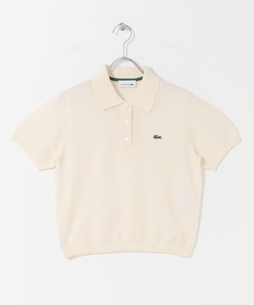 LACOSTE(ラコステ)の「LACOSTE ラメニットポロシャツ(ニット/セーター・レディース・グリーン/ピンク/アイボリー・36)」の2枚目の写真