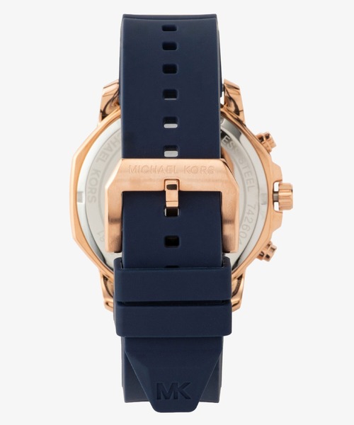MICHAEL KORS（マイケルコース）の「PRESCOTT シリコン クロノ ウォッチ（アナログ腕時計・メンズ・ネイビー・FREE）」の3枚目の写真