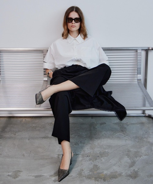 MAISON SPECIAL(メゾンスペシャル)の「Wrap Drape Skirt Pants/ラップドレープスカートパンツ(その他パンツ・レディース・ブラック/グレー・36/38)」の9枚目の写真