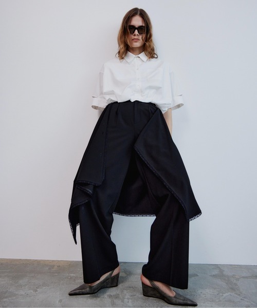 MAISON SPECIAL(メゾンスペシャル)の「Wrap Drape Skirt Pants/ラップドレープスカートパンツ(その他パンツ・レディース・ブラック/グレー・36/38)」の5枚目の写真