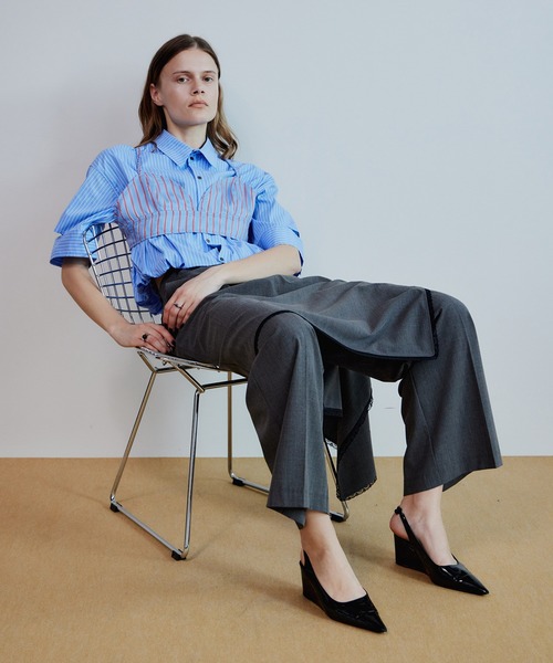 MAISON SPECIAL(メゾンスペシャル)の「Wrap Drape Skirt Pants/ラップドレープスカートパンツ(その他パンツ・レディース・ブラック/グレー・36/38)」の12枚目の写真