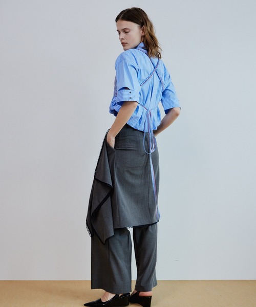 MAISON SPECIAL(メゾンスペシャル)の「Wrap Drape Skirt Pants/ラップドレープスカートパンツ(その他パンツ・レディース・ブラック/グレー・36/38)」の11枚目の写真