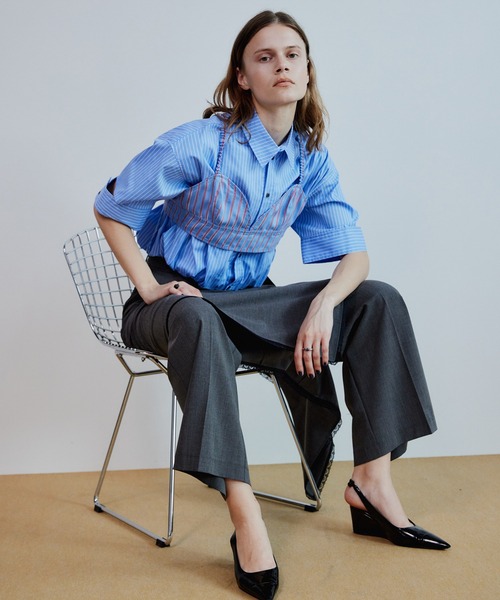 MAISON SPECIAL(メゾンスペシャル)の「Wrap Drape Skirt Pants/ラップドレープスカートパンツ(その他パンツ・レディース・ブラック/グレー・36/38)」の14枚目の写真