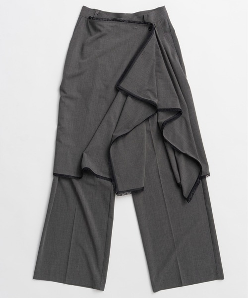 MAISON SPECIAL(メゾンスペシャル)の「Wrap Drape Skirt Pants/ラップドレープスカートパンツ(その他パンツ・レディース・ブラック/グレー・36/38)」の15枚目の写真