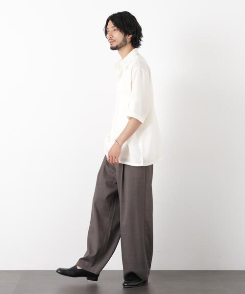 ポリエステルウィーブ ワイドパンツ（その他パンツ）｜NANO universe