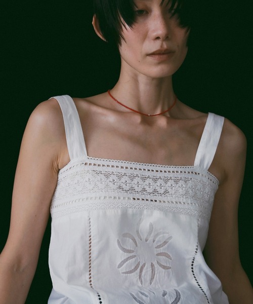 anuke(アンヌーク)の「Patchwork Lace Onepiece(ワンピース・レディース・ホワイト/ブラック・36inch/38inch)」の9枚目の写真