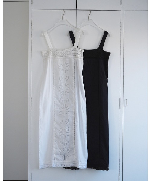anuke(アンヌーク)の「Patchwork Lace Onepiece(ワンピース・レディース・ホワイト/ブラック・36inch/38inch)」の3枚目の写真