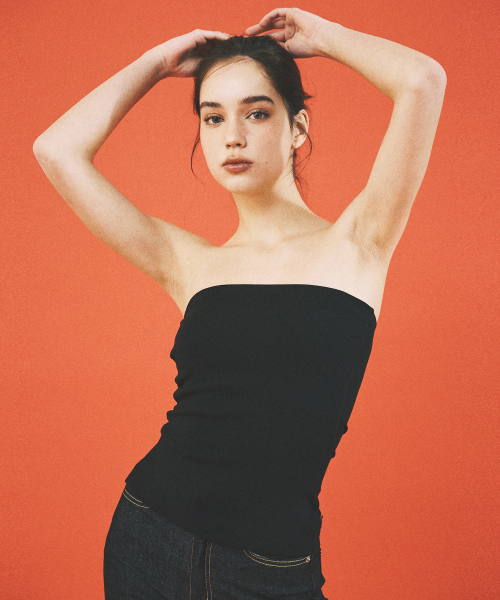 A.R.U(エイアールユー)の「LINE TUBE TOP(Tシャツ/カットソー・レディース・アイボリー/イエロー/エメラルドブルー/ピンク/ブラック・SMALL/MEDIUM)」の13枚目の写真