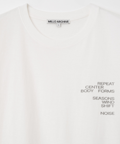 Millo Archive（ミロ アーカイブ）の「リフィットタイポTシャツ[ホワイト]（Tシャツ/カットソー・メンズ・その他・MEDIUM/LARGE/X-LARGE）」の2枚目の写真