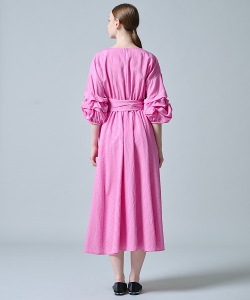 DOUBLE STANDARD CLOTHING(ダブルスタンダードクロージング)の「カシュクールボリュームスリーブワンピース(ワンピース・レディース・ピンク・36/38)」の6枚目の写真