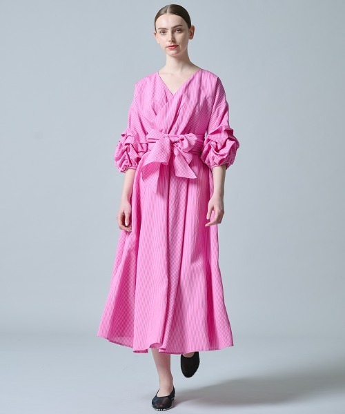 DOUBLE STANDARD CLOTHING(ダブルスタンダードクロージング)の「カシュクールボリュームスリーブワンピース(ワンピース・レディース・ピンク・36/38)」の15枚目の写真