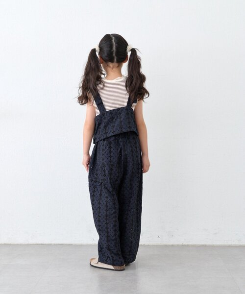 CIAOPANIC TYPY（チャオパニックティピー）の「【KIDS】サロペット風スカラップレースセットアップ（その他パンツ・キッズ・ブラック/ホワイト・110/130/150）」の15枚目の写真