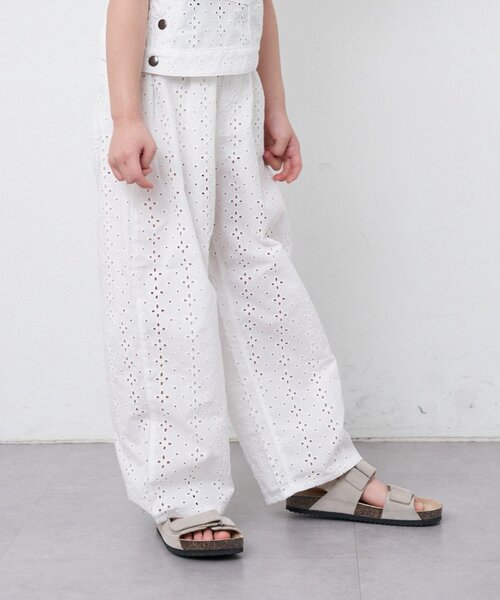 CIAOPANIC TYPY(チャオパニックティピー)の「【KIDS】サロペット風スカラップレースセットアップ(その他パンツ・キッズ・ブラック/ホワイト・110/130/150)」の17枚目の写真