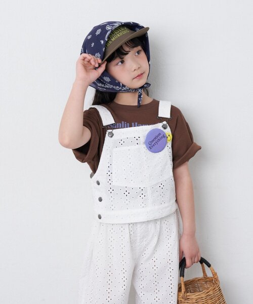 CIAOPANIC TYPY(チャオパニックティピー)の「【KIDS】サロペット風スカラップレースセットアップ(その他パンツ・キッズ・ブラック/ホワイト・110/130/150)」の21枚目の写真