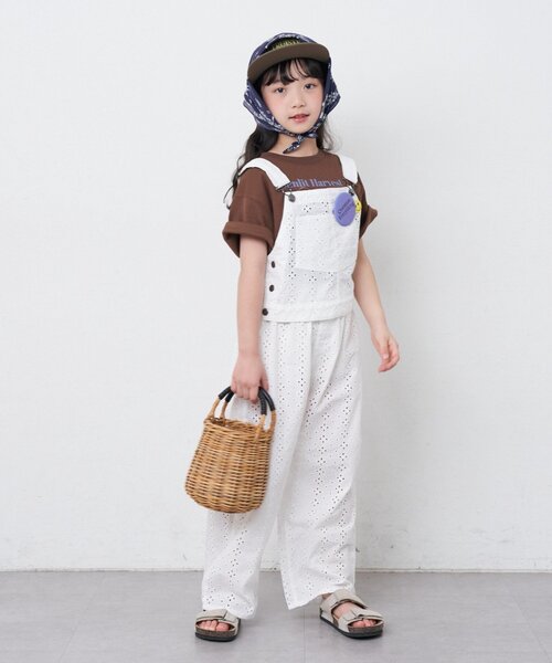 CIAOPANIC TYPY(チャオパニックティピー)の「【KIDS】サロペット風スカラップレースセットアップ(その他パンツ・キッズ・ブラック/ホワイト・110/130/150)」の22枚目の写真