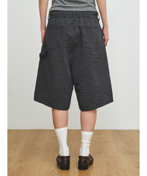 PLZPROJECT（プリーズプロジェクト）の「GRID CHECK BERMUDA PANTS, BLACK（その他パンツ・レディース・ブラック・FREE）」の6枚目の写真