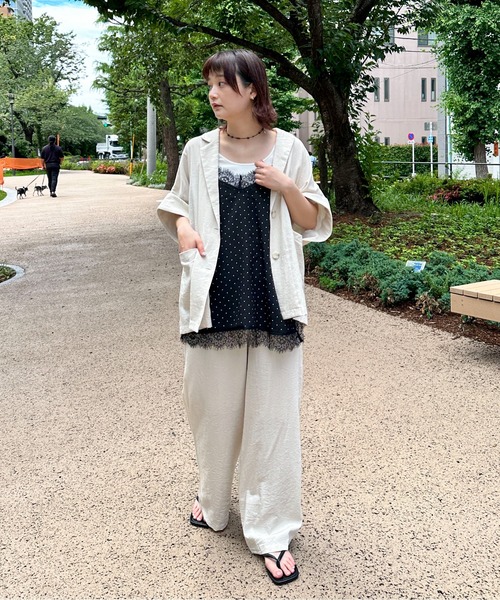 PILIT(ピリット)の「ドット×レースキャミソール(その他トップス・レディース・ブラック/アイボリー・MEDIUM)」の18枚目の写真