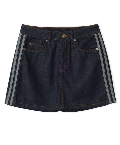 adidas(アディダス)の「adidas 3 STRIPES MINI SKIRT DENIM / アディダス 3 ストライプス ミニスカート デニム(デニムスカート・レディース・ダークインディゴブルー・M/S)」の9枚目の写真