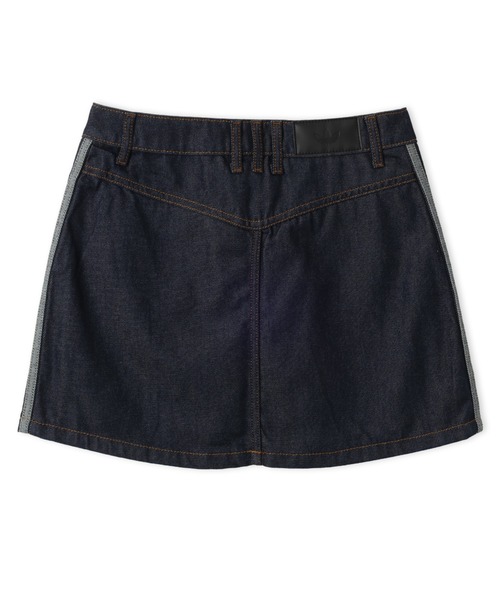 adidas(アディダス)の「adidas 3 STRIPES MINI SKIRT DENIM / アディダス 3 ストライプス ミニスカート デニム(デニムスカート・レディース・ダークインディゴブルー・M/S)」の3枚目の写真