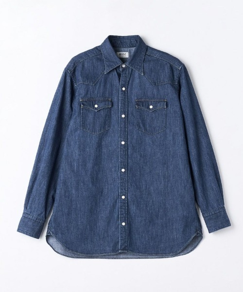 BRITISH MADE(ブリティッシュメイド)の「デニムシャツ/リバプール(MEN)(シャツ/ブラウス・メンズ・ブルー・SMALL/MEDIUM/LARGE)」の2枚目の写真