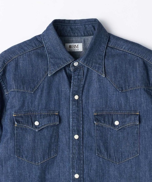 BRITISH MADE(ブリティッシュメイド)の「デニムシャツ/リバプール(MEN)(シャツ/ブラウス・メンズ・ブルー・SMALL/MEDIUM/LARGE)」の4枚目の写真