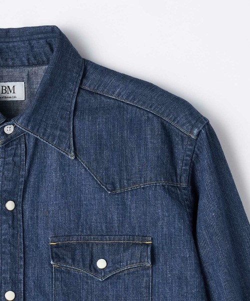 BRITISH MADE(ブリティッシュメイド)の「デニムシャツ/リバプール(MEN)(シャツ/ブラウス・メンズ・ブルー・SMALL/MEDIUM/LARGE)」の5枚目の写真