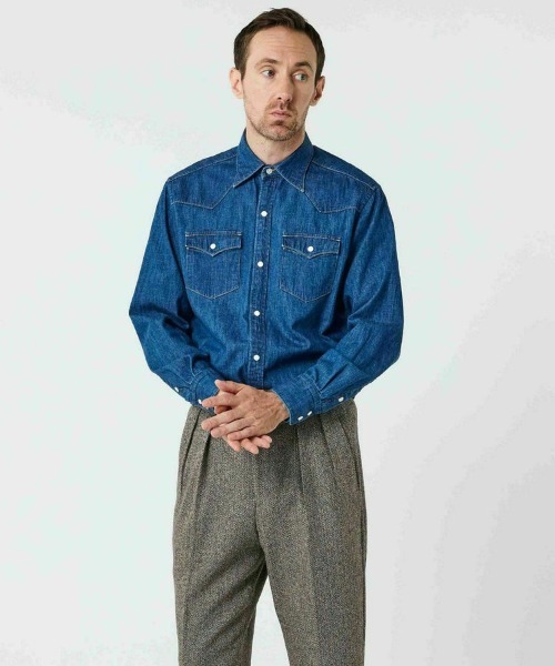 BRITISH MADE(ブリティッシュメイド)の「デニムシャツ/リバプール(MEN)(シャツ/ブラウス・メンズ・ブルー・SMALL/MEDIUM/LARGE)」の11枚目の写真