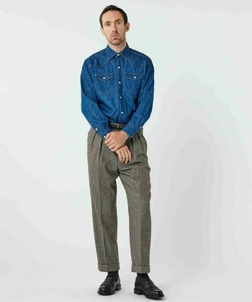 BRITISH MADE(ブリティッシュメイド)の「デニムシャツ/リバプール(MEN)(シャツ/ブラウス・メンズ・ブルー・SMALL/MEDIUM/LARGE)」の12枚目の写真