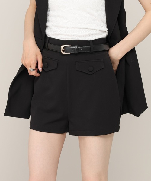 Heather(ヘザー)の「ベルト付きコンパクトショートパンツ 999568(その他パンツ・レディース・ドット/ブラック/グレー・S/M)」の7枚目の写真