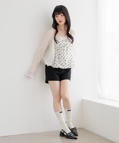 Heather(ヘザー)の「ベルト付きコンパクトショートパンツ 999568(その他パンツ・レディース・ドット/ブラック/グレー・S/M)」の5枚目の写真