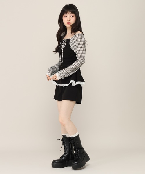 Heather(ヘザー)の「ベルト付きコンパクトショートパンツ 999568(その他パンツ・レディース・ドット/ブラック/グレー・S/M)」の15枚目の写真