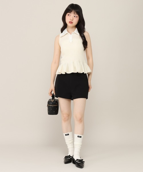 Heather(ヘザー)の「ベルト付きコンパクトショートパンツ 999568(その他パンツ・レディース・ドット/ブラック/グレー・S/M)」の19枚目の写真