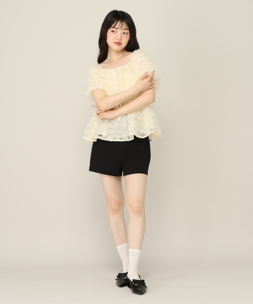 Heather(ヘザー)の「ベルト付きコンパクトショートパンツ 999568(その他パンツ・レディース・ドット/ブラック/グレー・S/M)」の9枚目の写真