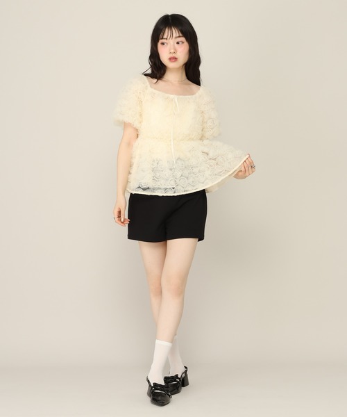 Heather(ヘザー)の「ベルト付きコンパクトショートパンツ 999568(その他パンツ・レディース・ドット/ブラック/グレー・S/M)」の12枚目の写真