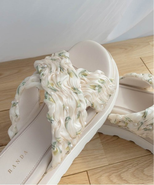 RANDA(ランダ)の「【Lemon Collection】レモンプリントシャーリングベルトサンダル(サンダル・レディース・ピンク/アイボリー・LL/L/M/S)」の15枚目の写真