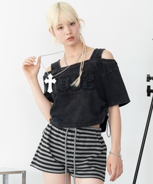 WEGO/【26年春夏新作】タンクレイヤードドロストショートT