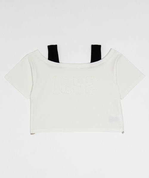 WEGO(ウィゴー)の「WEGO/【26年春夏新作】タンクレイヤードドロストショートT(Tシャツ/カットソー・レディース・スミクロ/ホワイト・FREE)」の18枚目の写真