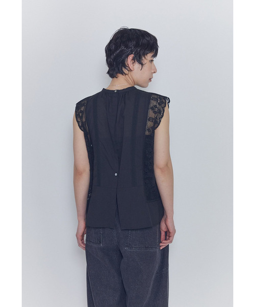 normment(ノーメント)の「【WEB限定】<normment(ノーメント)> “MANNY LACE”ノースリーブブラウス(シャツ/ブラウス・レディース・ブラック系その他3・FREE)」の3枚目の写真